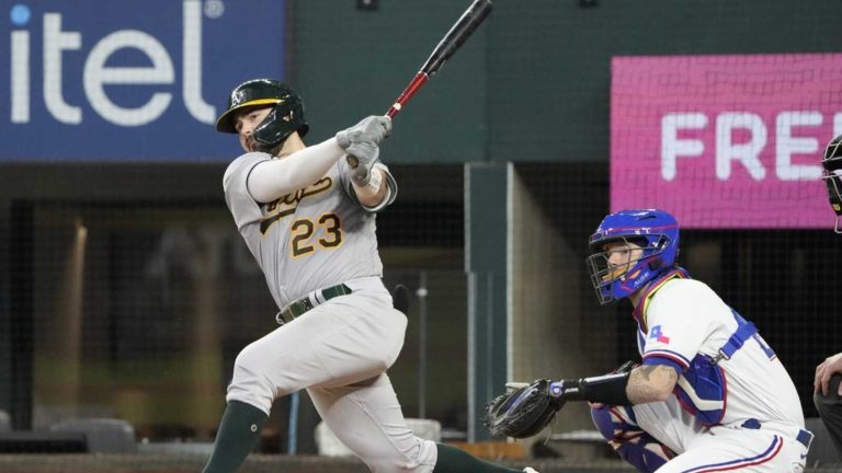 Athletics’ Shea Langeliers set for home debut vs. Mariners